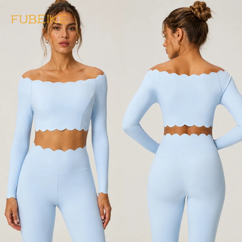 เสื้อแขนยาวลูกไม้แบบรัดรูป ชุด - Pilates Yoga One บทวิจารณ์และราคา