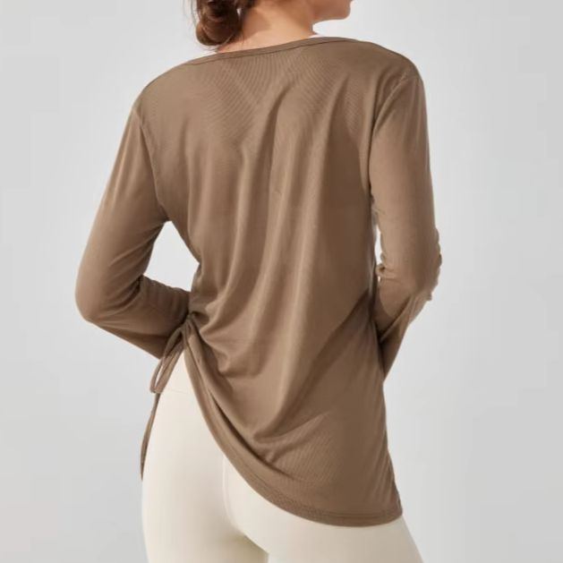 เสื้อออกกำลังกายแขนยาวสำหรับผู - Pilate Yoga Workout บทวิจารณ์และราคา
