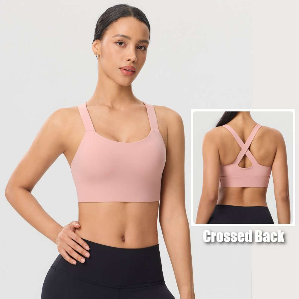 สปอร์ตบราสีพื้น ดีไซน์ไขว้หลัง - Pilates Yoga One บทวิจารณ์และราคา